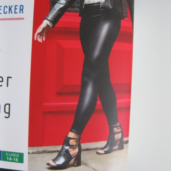 JANE and BLEECKER Women's soft stretch Faux Leather Legging, black  S (1222) - Picture 5 of 12